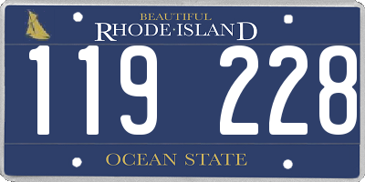 RI license plate 119228