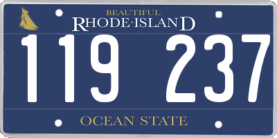 RI license plate 119237