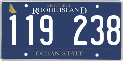 RI license plate 119238