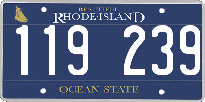 RI license plate 119239