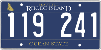 RI license plate 119241