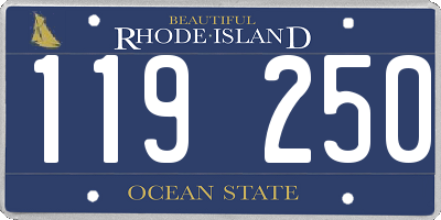 RI license plate 119250