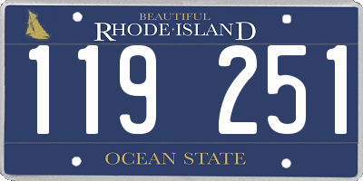 RI license plate 119251
