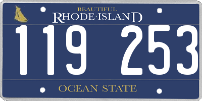 RI license plate 119253