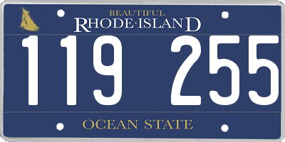 RI license plate 119255