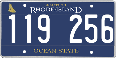 RI license plate 119256