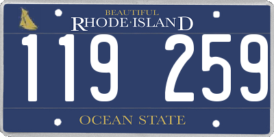 RI license plate 119259