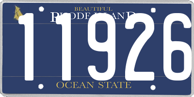 RI license plate 11926