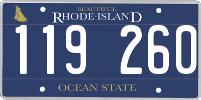 RI license plate 119260