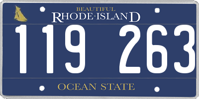 RI license plate 119263