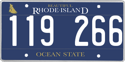 RI license plate 119266