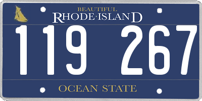 RI license plate 119267