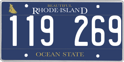 RI license plate 119269