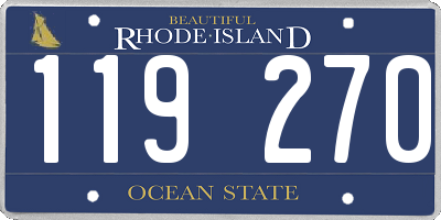 RI license plate 119270