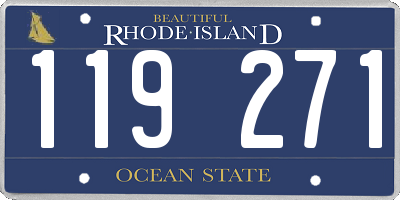 RI license plate 119271