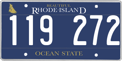RI license plate 119272