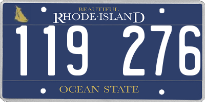 RI license plate 119276