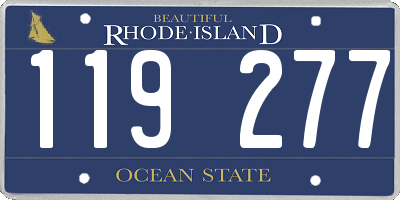 RI license plate 119277