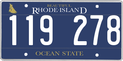 RI license plate 119278