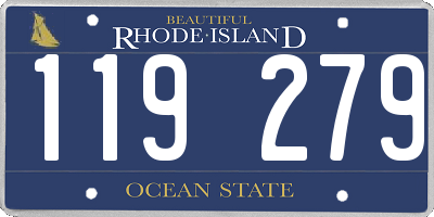 RI license plate 119279