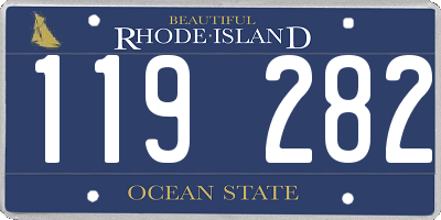 RI license plate 119282