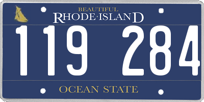 RI license plate 119284