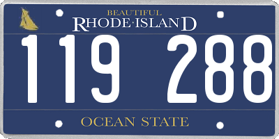 RI license plate 119288