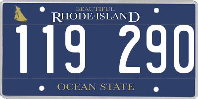 RI license plate 119290