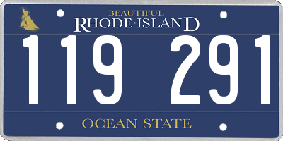 RI license plate 119291