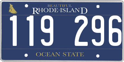 RI license plate 119296