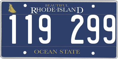RI license plate 119299