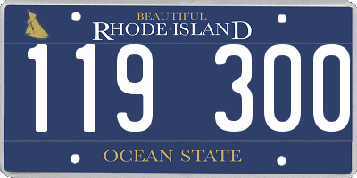 RI license plate 119300