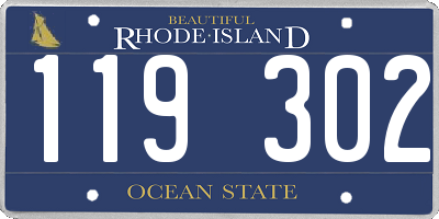 RI license plate 119302