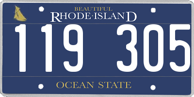 RI license plate 119305