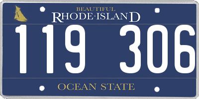 RI license plate 119306