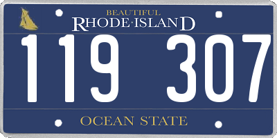 RI license plate 119307
