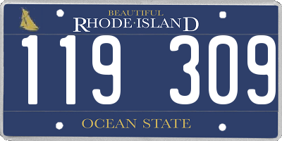 RI license plate 119309