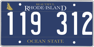 RI license plate 119312