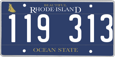 RI license plate 119313