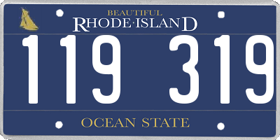 RI license plate 119319