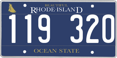 RI license plate 119320