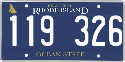 RI license plate 119326
