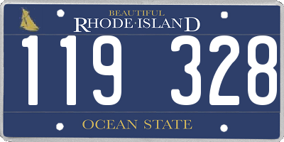 RI license plate 119328