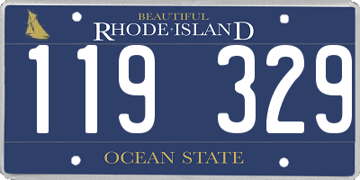RI license plate 119329