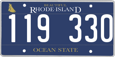 RI license plate 119330