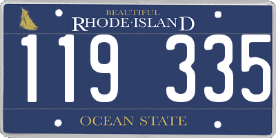 RI license plate 119335
