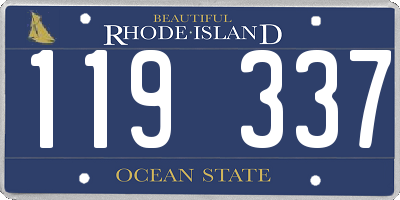 RI license plate 119337