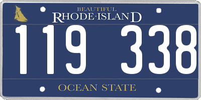 RI license plate 119338