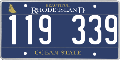 RI license plate 119339