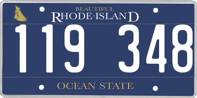RI license plate 119348